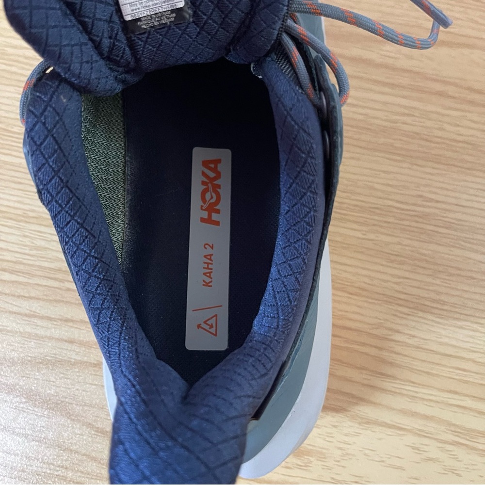 HOKA Men’s Kaha 2 Low GTX Leather Gore-Tex Hiking Sneakers. 8.5 D blue grey - Picture 12 of 13